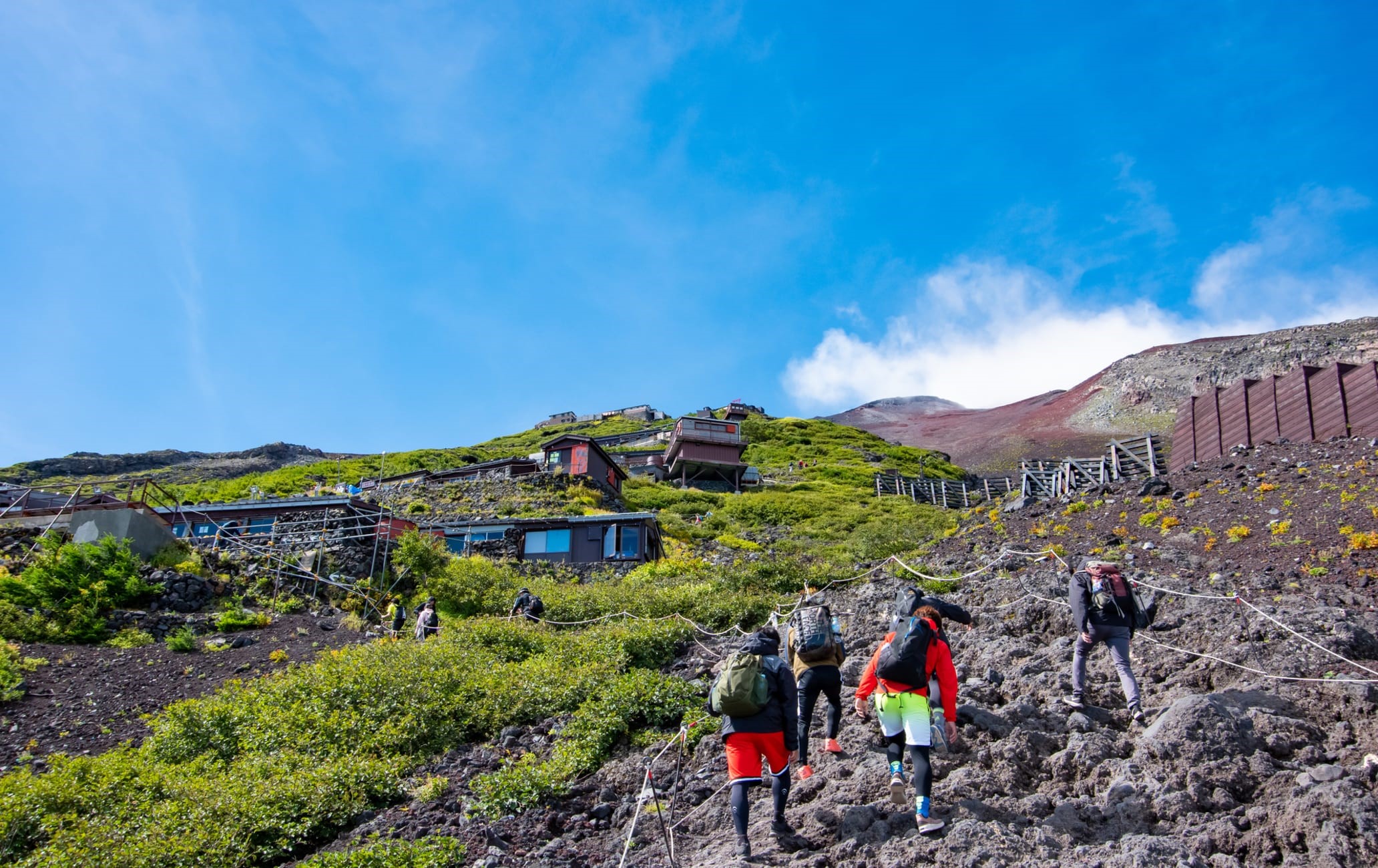 Up to 200,000 people visit the slopes of Mount Fuji each year to climb it